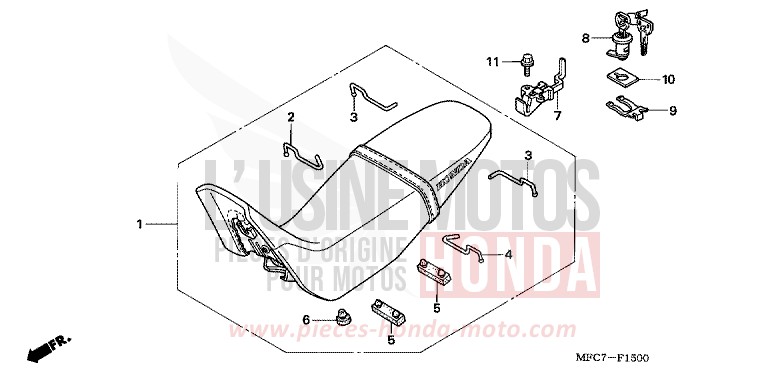 SEAT for FMX650 ROSS WHITE (NH196) from 2006