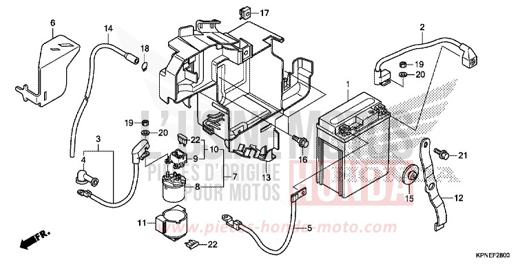 BATTERY for GLR1251WH CANDY BLAZING RED (R195) from 2015