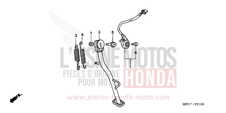 CAVALLETTO per FMX650 ROSS WHITE (NH196) del 2006