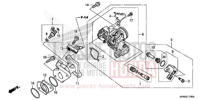 THROTTLE BODY for GLR1251WH ONYX BLUE METALLIC (PB327) from 2015