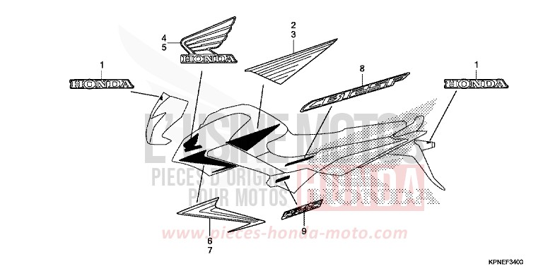MARK/STRIPE for GLR1251WH ONYX BLUE METALLIC (PB327) from 2015