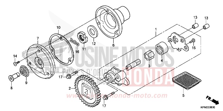 OIL PUMP for GLR1251WH PEARL SUNBEAM WHITE (NHA66) from 2015