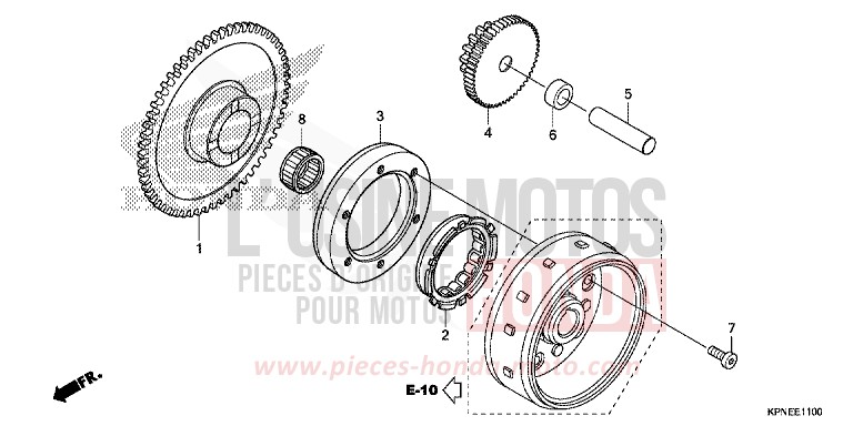 STARTING GEAR for GLR1251WH PEARL SUNBEAM WHITE (NHA66) from 2015