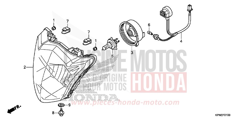 HEADLIGHT for GLR1251WH PEARL SUNBEAM WHITE (NHA66) from 2015