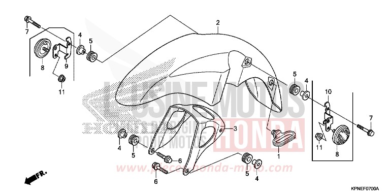 FRONT FENDER for GLR1251WH PEARL SUNBEAM WHITE (NHA66) from 2015