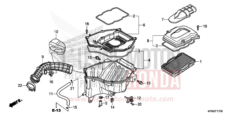 AIR CLEANER for GLR1251WH PEARL SUNBEAM WHITE (NHA66) from 2015
