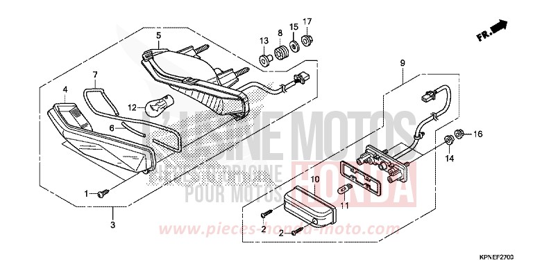 TAILLIGHT/LICENSE LIGHT for GLR1251WH PEARL SUNBEAM WHITE (NHA66) from 2015