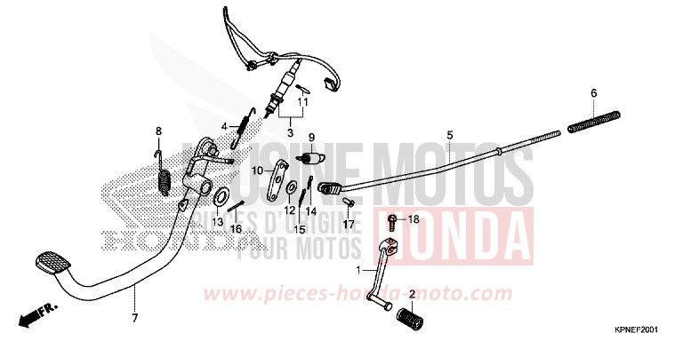 PEDALE (GLR1251WHH) for GLR1251WH PEARL SUNBEAM WHITE (NHA66) from 2017