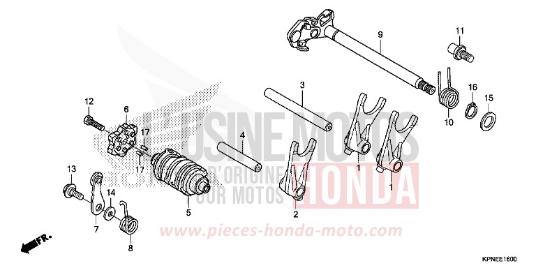 GEARSHIFT DRUM for GLR1251WH PEARL TWINKLE YELLOW (Y202) from 2017
