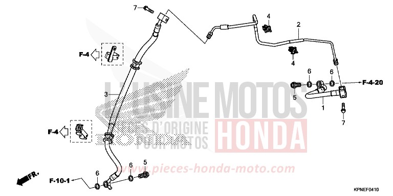 BRAKE PIPE (GLR1251WHH) for GLR1251WH PEARL TWINKLE YELLOW (Y202) from 2017