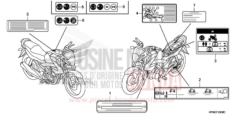 CAUTION LABEL for GLR1251WH PEARL TWINKLE YELLOW (Y202) from 2017