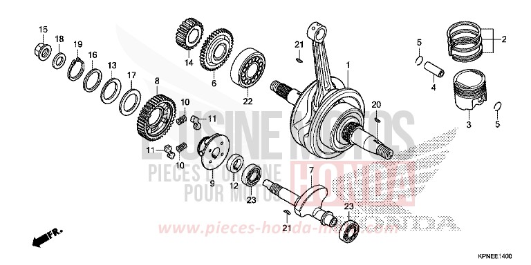CRANKSHAFT/PISTON for GLR1251WH CANDY BLAZING RED (R195) from 2017