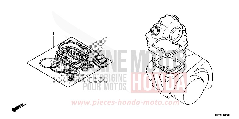 GASKET KIT A for GLR1251WH CANDY BLAZING RED (R195) from 2017