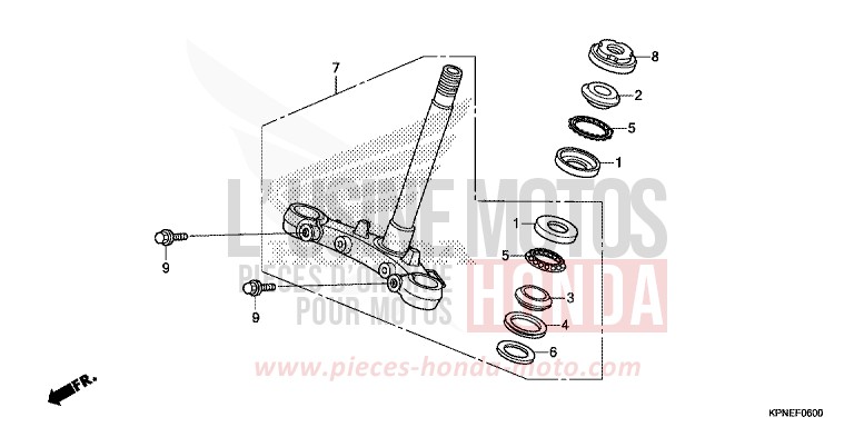 STEERING STEM for GLR1251WH CANDY BLAZING RED (R195) from 2017
