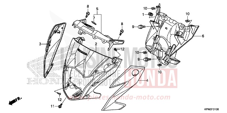 COWL for GLR1251WH PEARL TWINKLE YELLOW (Y202) from 2017