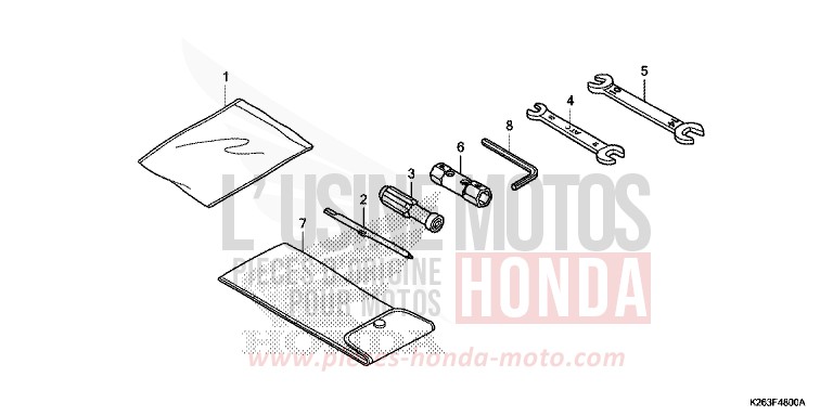 TOOLS for MSX125 PEARL HIMALAYAS WHITE (NHA87) from 2013