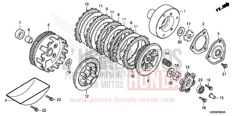 CLUTCH for MSX125 ASTEROID BLACK METALLIC (NHA35) from 2014