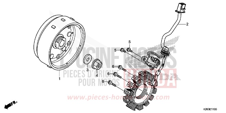 GENERATOR/FLYWHEEL for MSX125 ASTEROID BLACK METALLIC (NHA35) from 2014