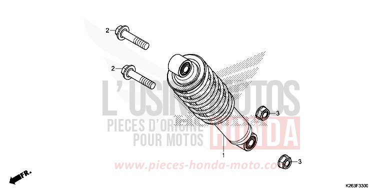 REAR CUSHION for MSX125 ASTEROID BLACK METALLIC (NHA35) from 2014