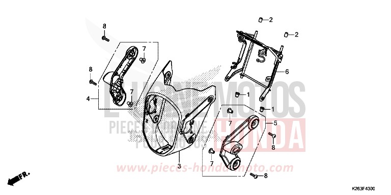 HEADLIGHT COVER for MSX125 CANDY PISCES BLUE (PB329) from 2014