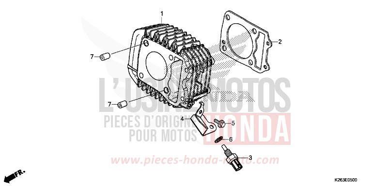 CYLINDER for MSX125 PEARL HIMALAYAS WHITE (NHA87) from 2014