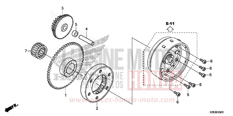 STARTING CLUTCH for MSX125 PEARL HIMALAYAS WHITE (NHA87) from 2014