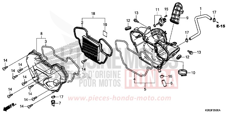 AIR CLEANER for MSX125 PEARL HIMALAYAS WHITE (NHA87) from 2014