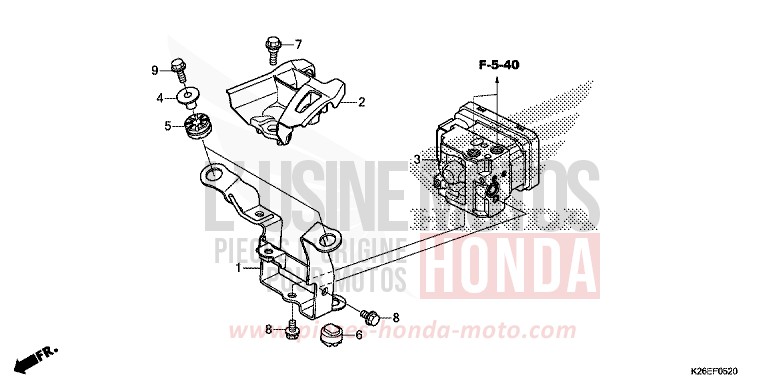 MODULATORE ABS per MSX125A PEARL VALENTINE RED (R353) del 2017