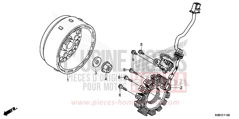 GENERATOR/FLYWHEEL for MSX125A MAT AXIS GRAY METALLIC (NH303) from 2018