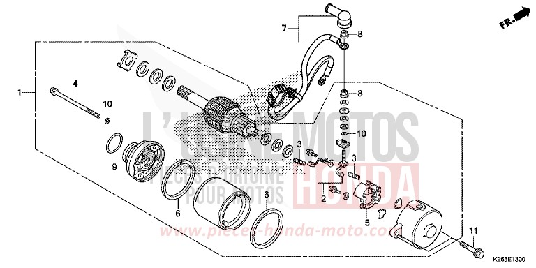 STARTER MOTOR for MSX125 ASTEROID BLACK METALLIC (NHA35) from 2015