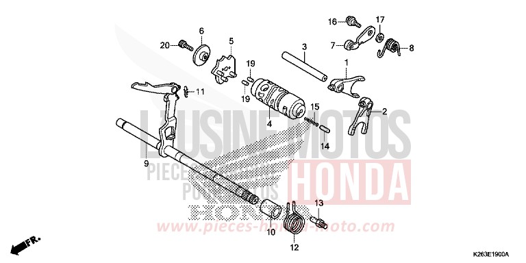 GEARSHIFT DRUM for MSX125 ASTEROID BLACK METALLIC (NHA35) from 2015