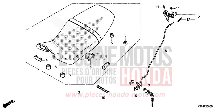 SEAT for MSX125 ASTEROID BLACK METALLIC (NHA35) from 2015