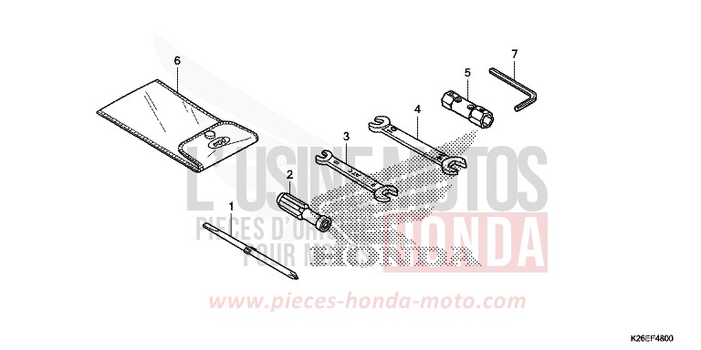 TOOLS for MSX125A MAT AXIS GRAY METALLIC (NH303) from 2018