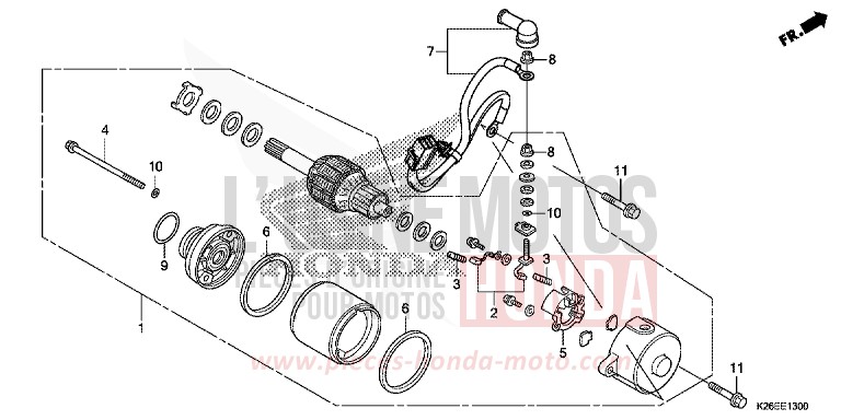 STARTER MOTOR for MSX125A PEARL VALENTINE RED (R353) from 2018