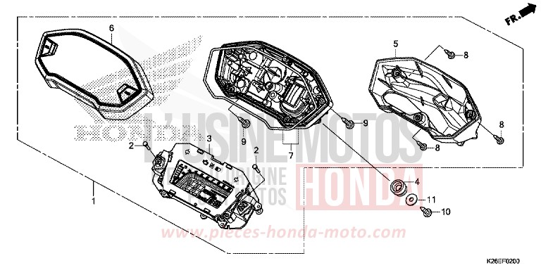 METER for MSX125A PEARL VALENTINE RED (R353) from 2018