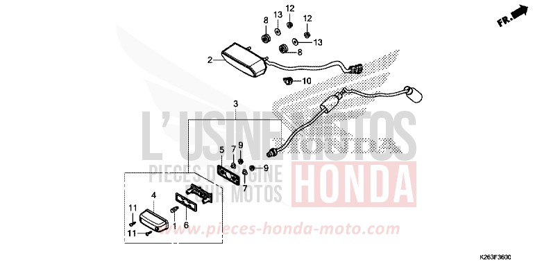 TAILLIGHT for MSX125 MARIGOLD YELLOW (Y216) from 2015