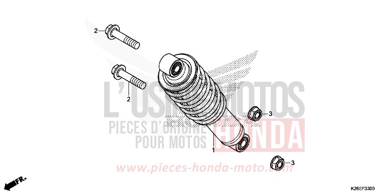 REAR CUSHION for MSX125 MAT AXIS GRAY METALLIC (NH303) from 2016