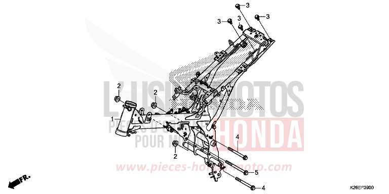 FRAME BODY for MSX125 MAT AXIS GRAY METALLIC (NH303) from 2016