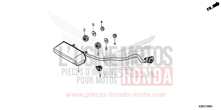 TAILLIGHT for MSX125 PEARL HIMALAYAS WHITE (NHA87) from 2016