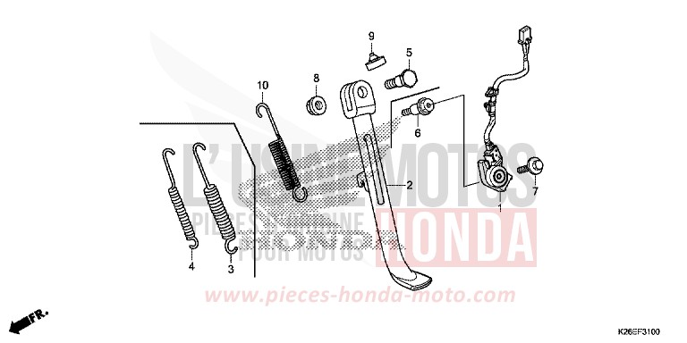 STAND for MSX125 PEARL VALENTINE RED (R353) from 2016