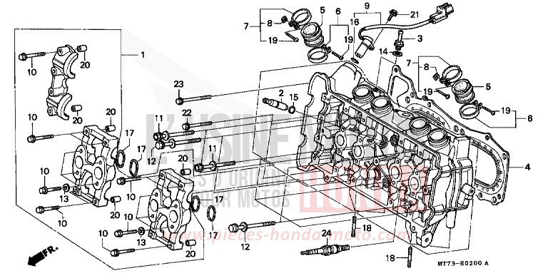 CYLINDER HEAD (FRONT) for NR NR RED (R175) from 1992