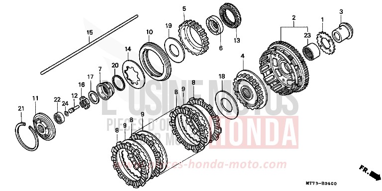 CLUTCH for NR NR RED (R175) from 1992