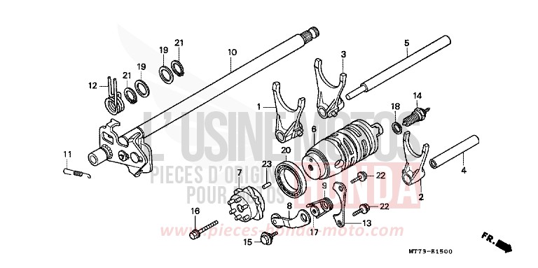 SHIFT DRUM/SHIFT FORK for NR NR RED (R175) from 1992