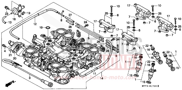 THROTTLE BODY for NR NR RED (R175) from 1992