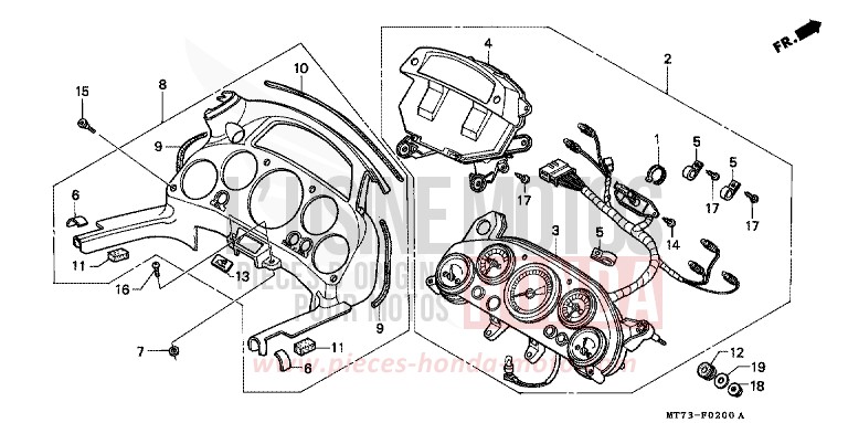 METER (ASSY.)/METER PANEL for NR NR RED (R175) from 1992