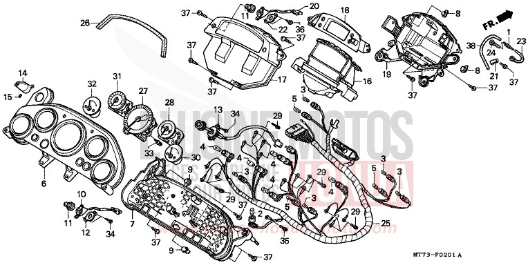 METER (COMPONENT PARTS) for NR NR RED (R175) from 1992