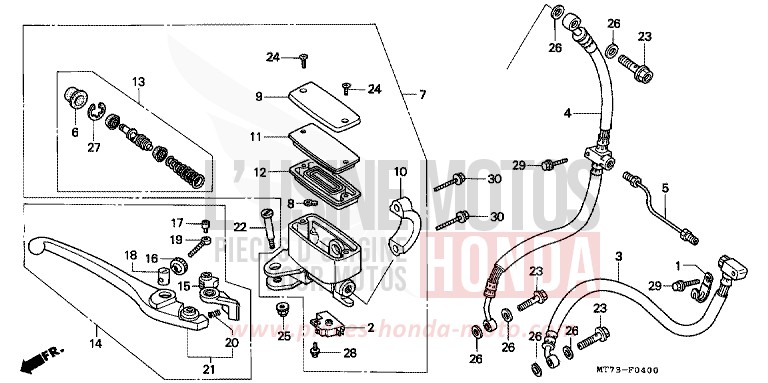 FR. BRAKE MASTER CYLINDER for NR NR RED (R175) from 1992