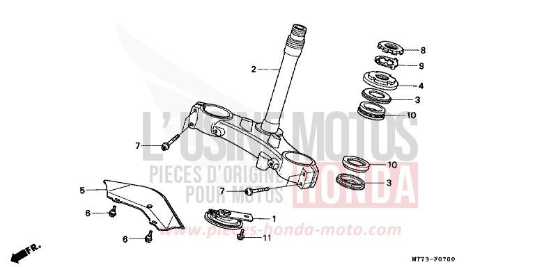 STEERING STEM for NR NR RED (R175) from 1992