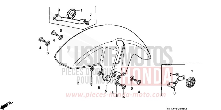 FRONT FENDER for NR NR RED (R175) from 1992