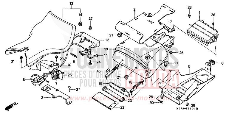 SEAT/TOOL BOX for NR NR RED (R175) from 1992